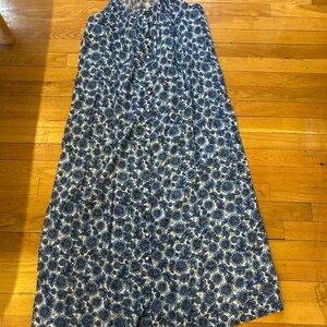 Doen Blue Floral Maxi Skirt